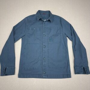 Topo Designs Shirt Mens Small Blue Organic Cotton Chore Heavyweight Workwear